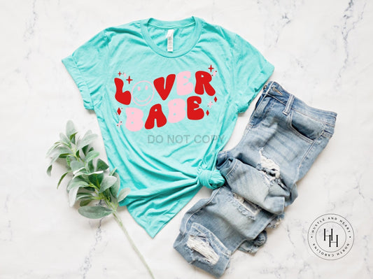 Lover Babe Retro Graphic Tee Youth Small Shirt
