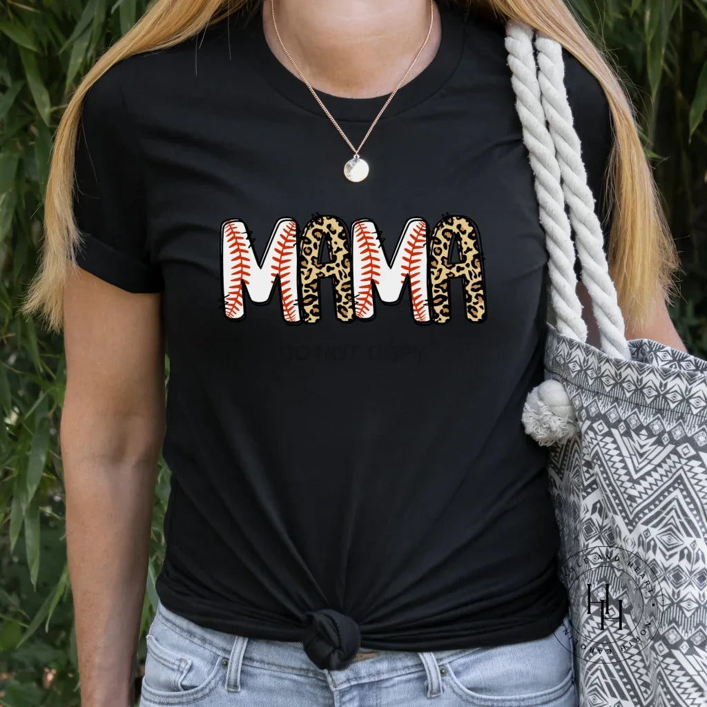 Mama Baseball/Leopard Graphic Tee - Merch Girls