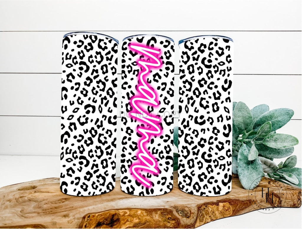Mama Neon Leopard Completed 20Oz Skinny Tumbler Sublimation