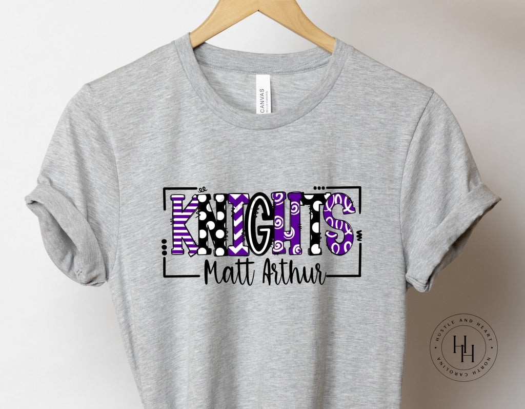 Matt Arthur Knights Doodle Graphic Tee Youth Small / Unisex