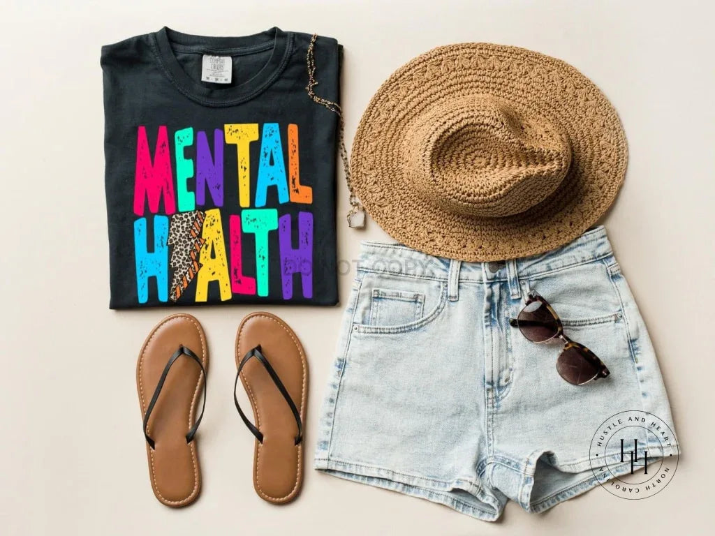 Mental Health Lightning Bolt Graphic Tee - Merch Girls