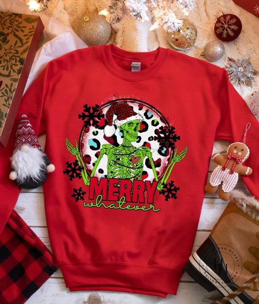 Merry Whatever Graphic Tee Dtg
