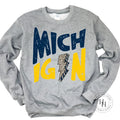 Michigan Lightning Bolt Graphic Tee - Merch Girls