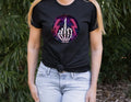 Middle Finger Grunge Circle Graphic Tee - Merch Girls
