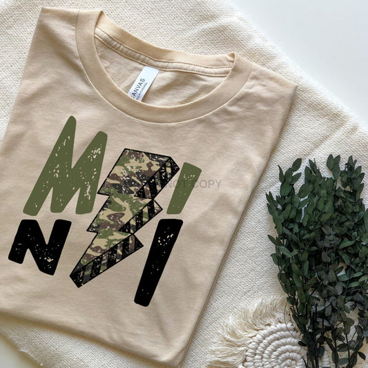 Mini Camo Lightning Bolt Graphic Tee