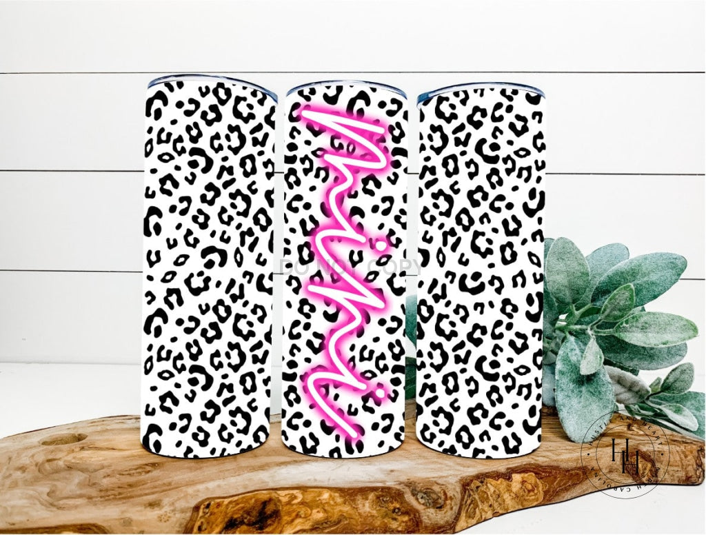 Mini Neon Leopard Completed 20Oz Skinny Tumbler Sublimation