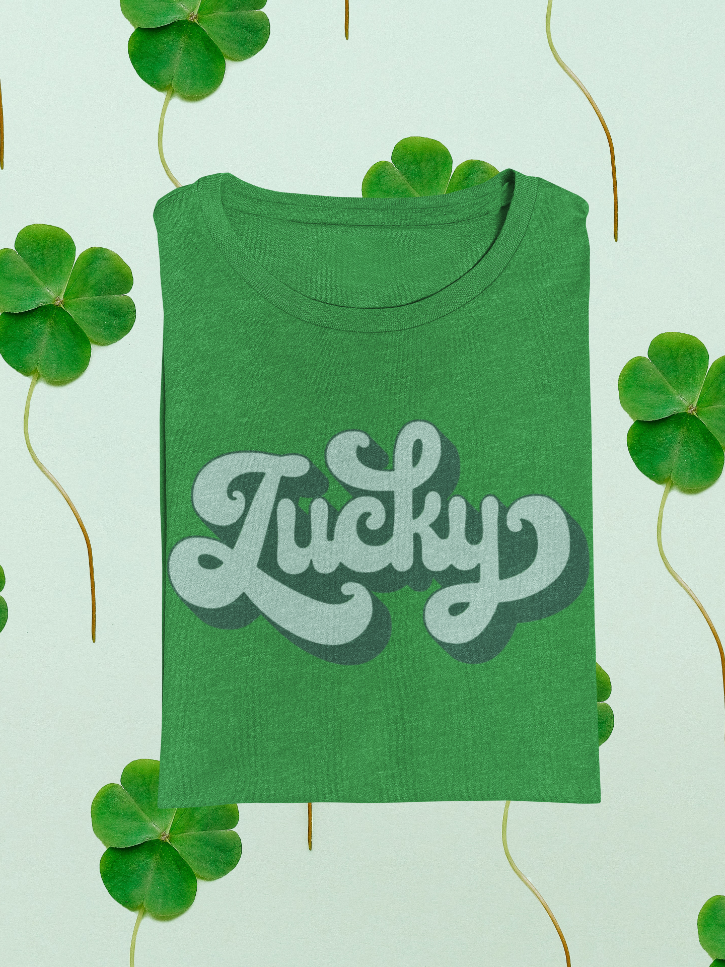 Lucky Retro Text Graphic Tee