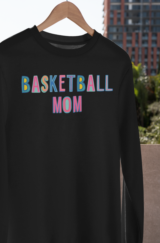 Basketball Mom Colorful Graphic Tee