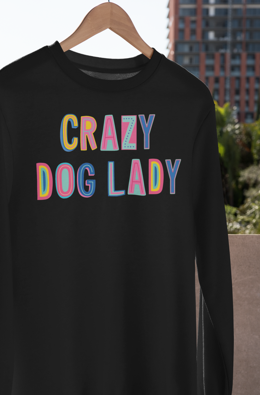 Crazy Dog Lady Colorful Graphic Tee