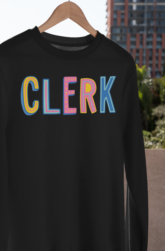 Clerk Colorful Graphic Tee