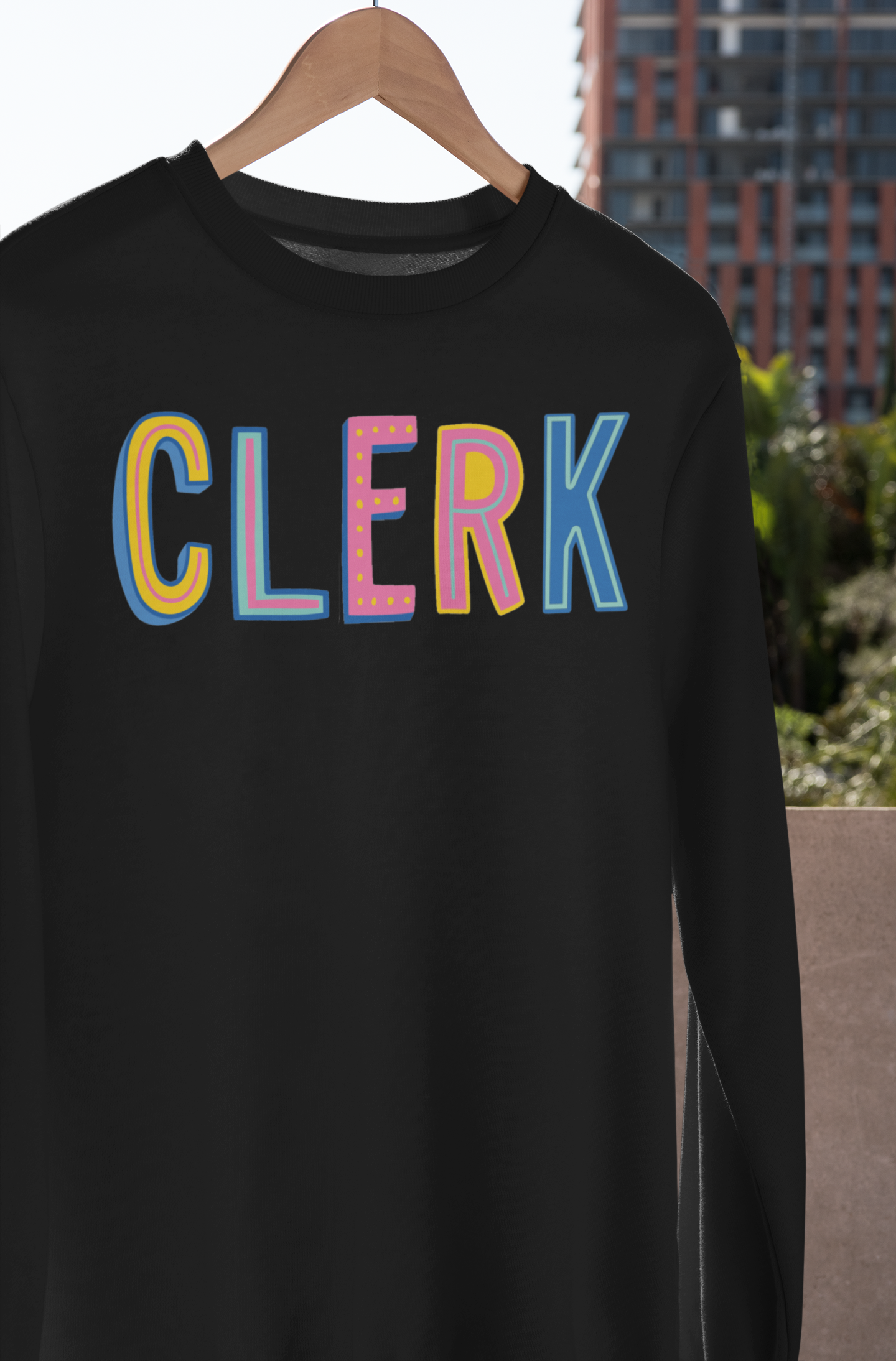 Clerk Colorful Graphic Tee