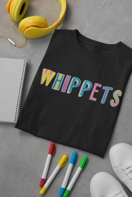 Whippets Colorful Graphic Tee