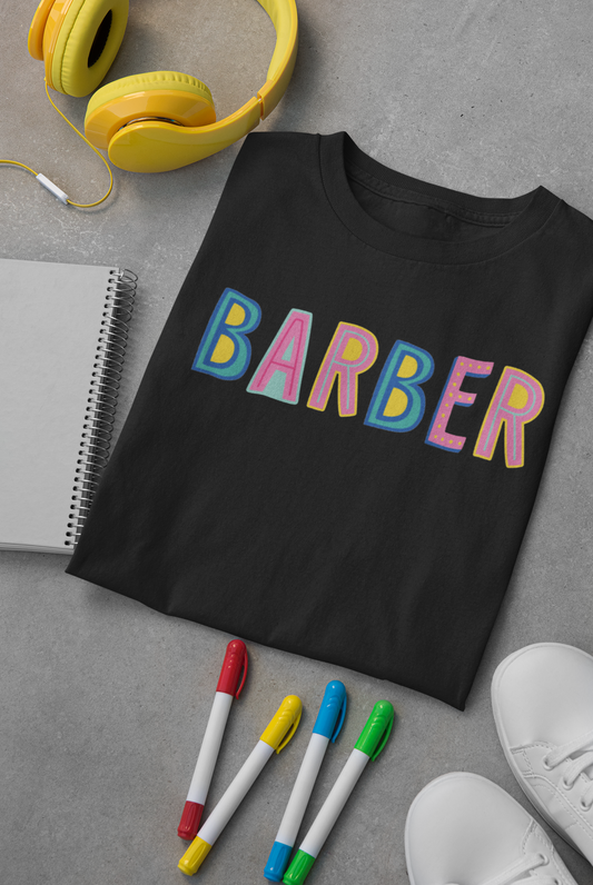 Barber Colorful Graphic Tee