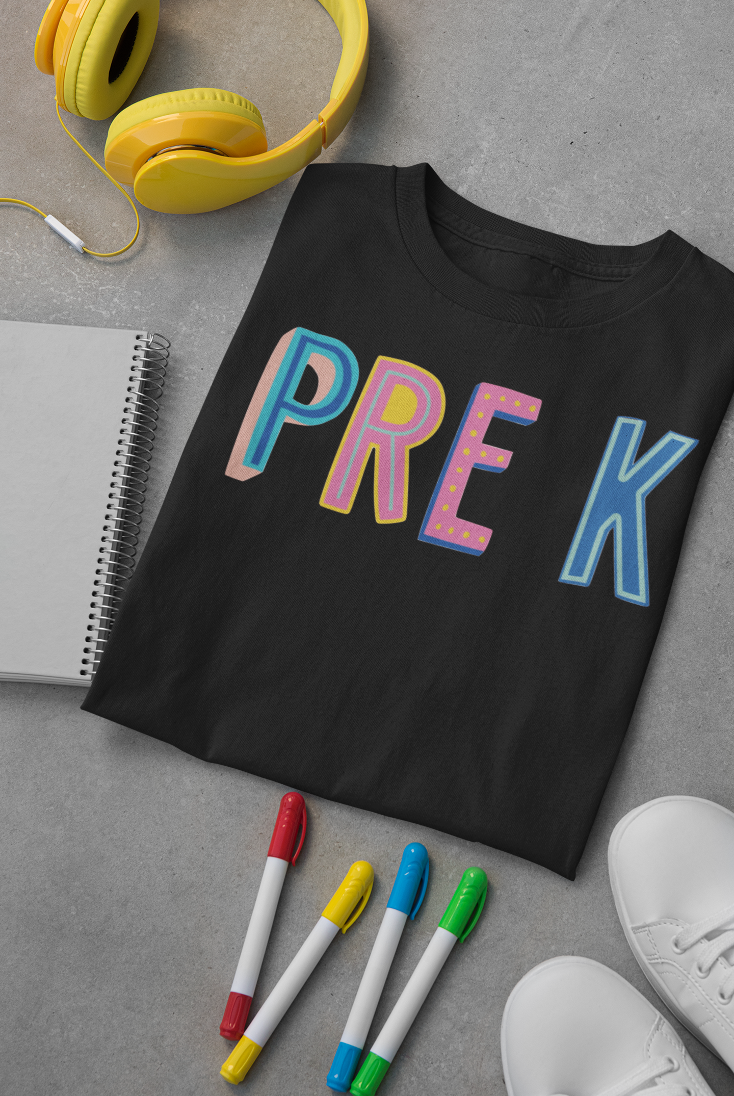 Pre K Colorful Graphic Tee