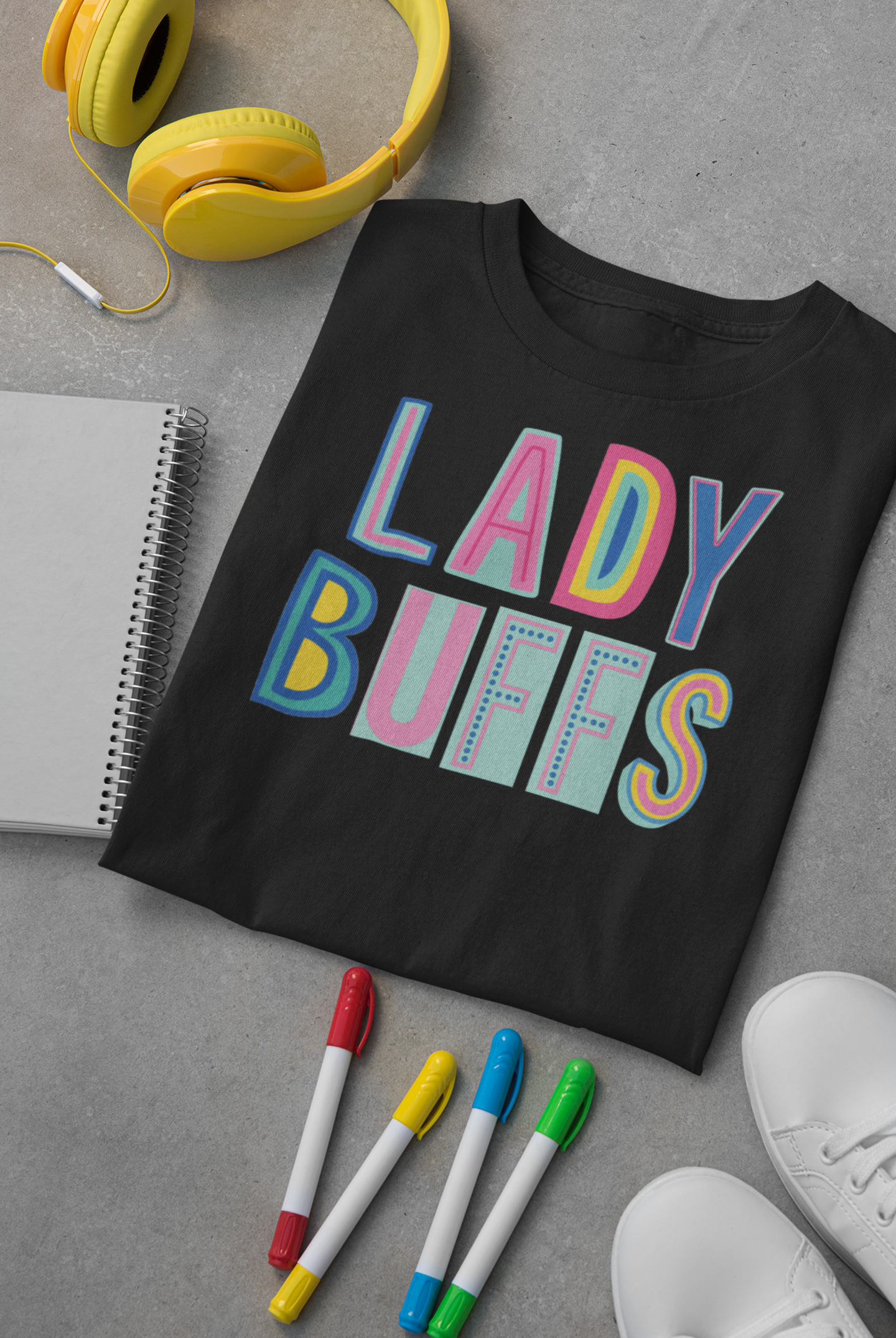 Lady Buffs Colorful Graphic Tee