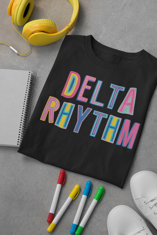 Delta Rhythm Colorful Graphic Tee