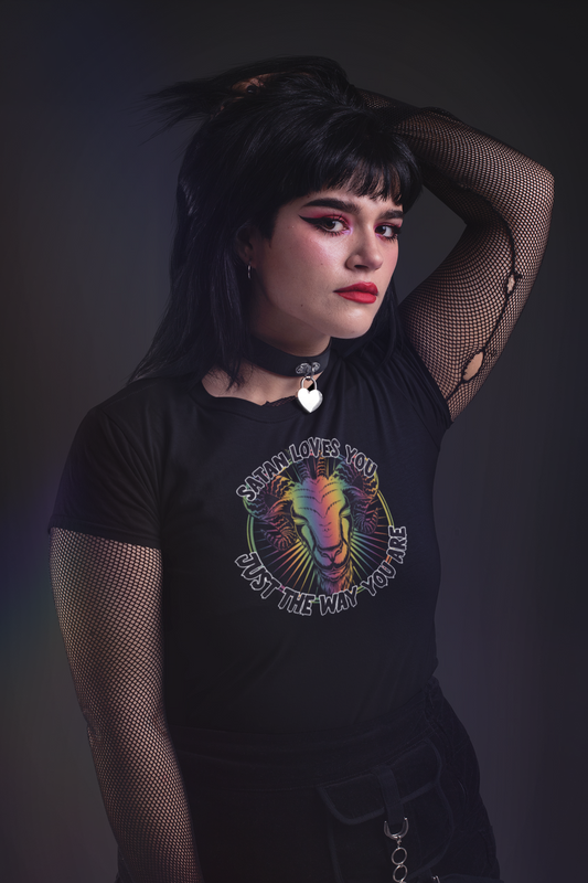 Satan Loves You Just the Way You Are Pride Graphic Tee
