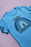 Happy Hanukkah Rainbow Holiday Graphic Tee - Merch Girls