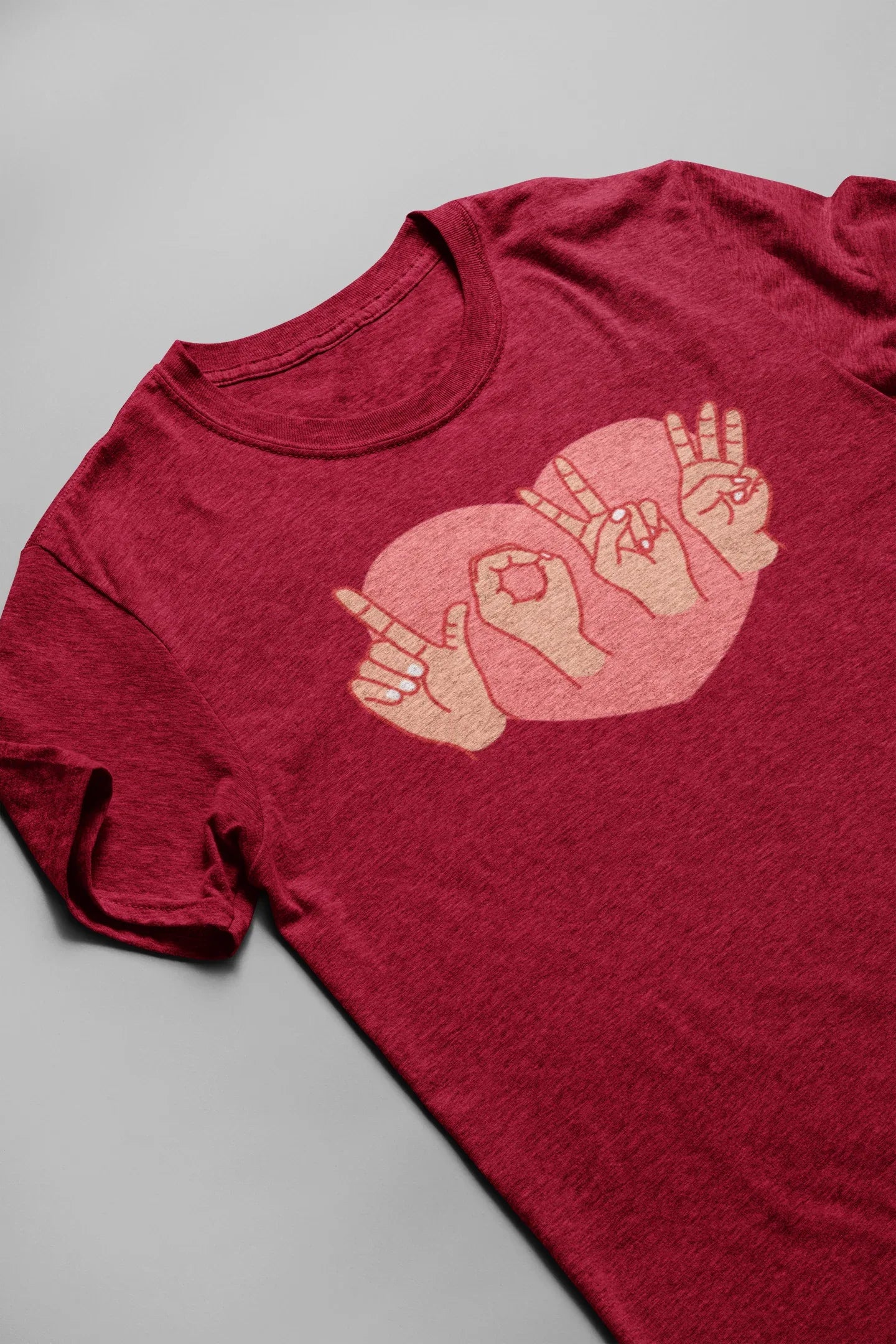 Love ASL American Sign Language Graphic Tee - Merch Girls