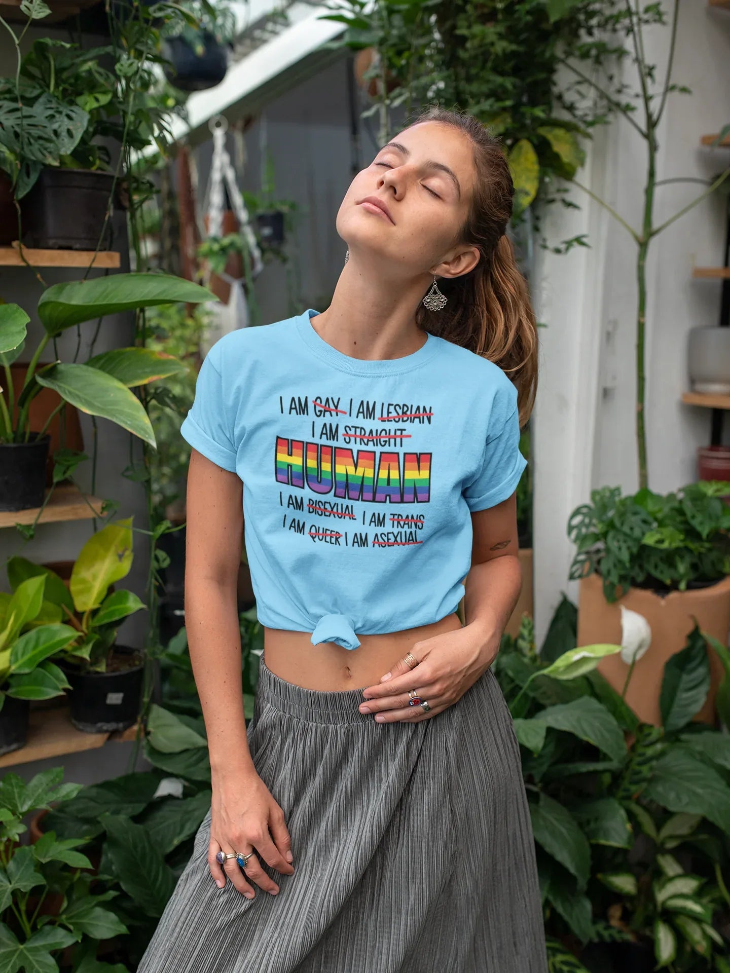 I am HUMAN Graphic Tee - Merch Girls