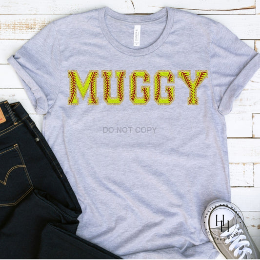 Muggy Faux Chenille Letters Graphic Tee