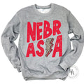 Nebraska Lightning Bolt Graphic Tee - Merch Girls