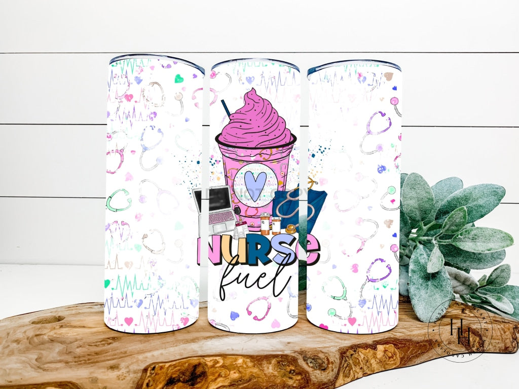 Nurse Fuel Completed 20Oz Skinny Tumbler Sublimation