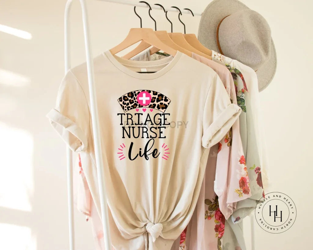 Nurse Life Leopard Hat Graphic Tee - Merch Girls