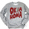 Oklahoma Red Lightning Bolt Graphic Tee - Merch Girls
