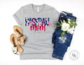 Patriotic Baseball Mom Doodle Graphic Tee - Merch Girls