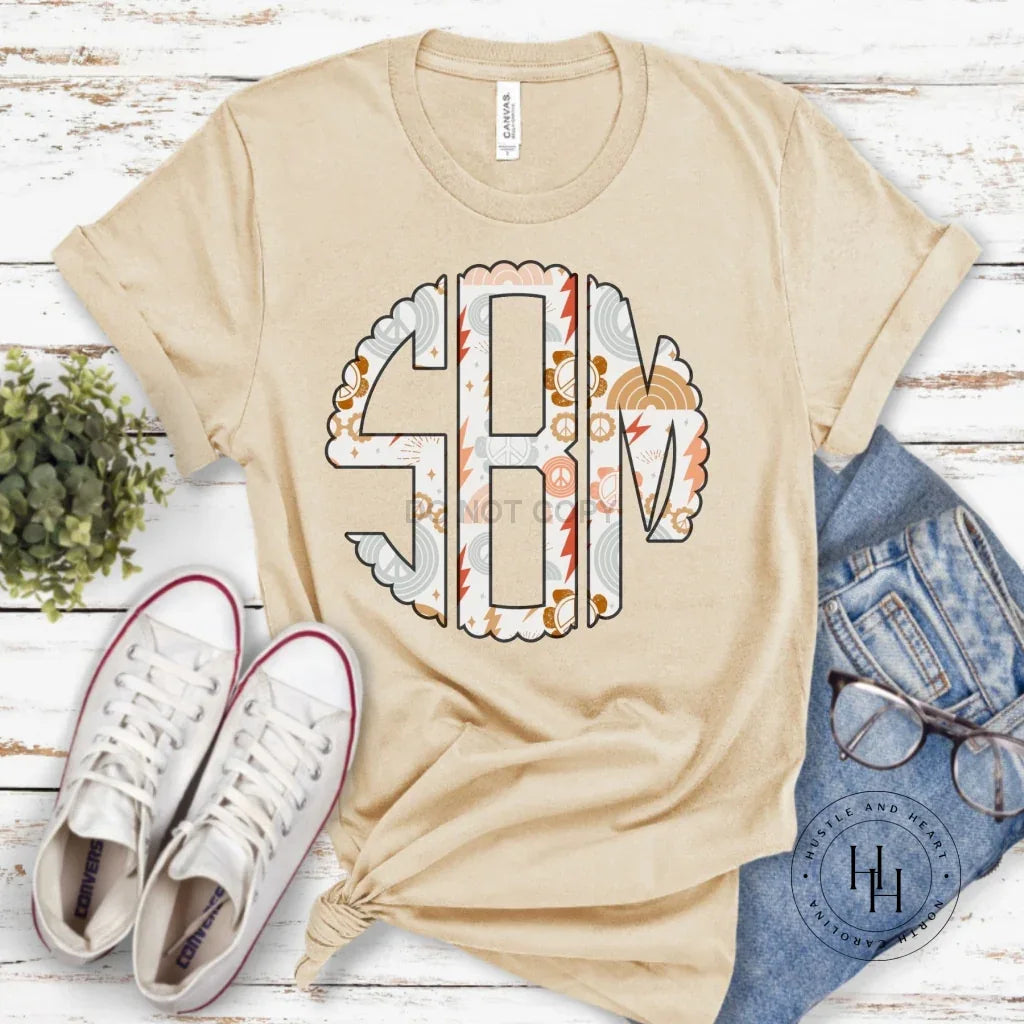 Peace & Love Monogram Graphic Tee - Merch Girls