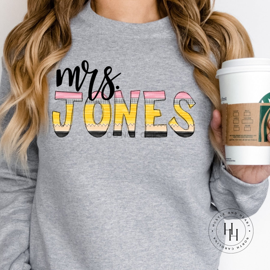 Pencil Alpha Graphic Tee Shirt