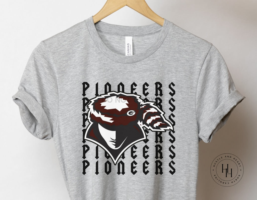 Pioneers Repeating Mascot Graphic Tee Youth Small / Unisex Shirt