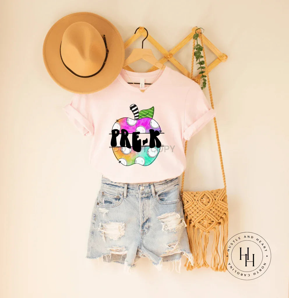 Pre-K Pastel Apple Graphic Tee - Merch Girls