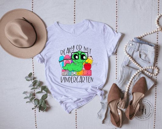 Ready Or Not Kindergarten Graphic Tee Shirt