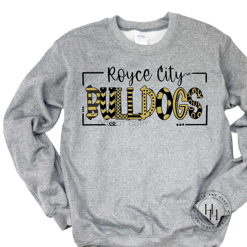 Royse City Bulldogs Doodle Graphic Tee Unisex