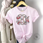 School Brushstrokes Monogram Graphic Tee - Merch Girls