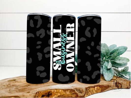 Small Business Owner Completed 20Oz Skinny Tumbler Sublimation