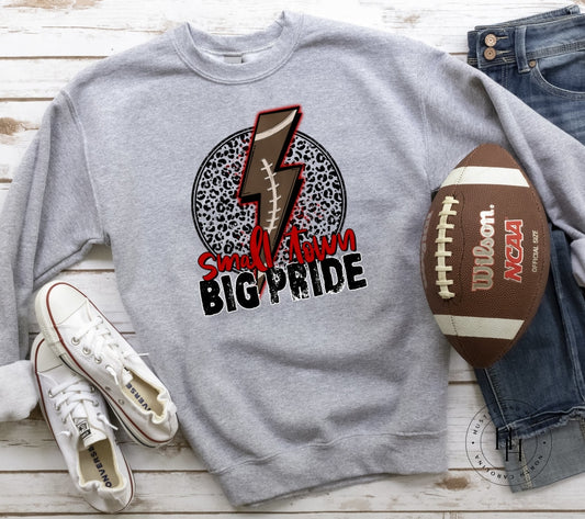 Small Town Big Pride Red Graphic Tee Shirt