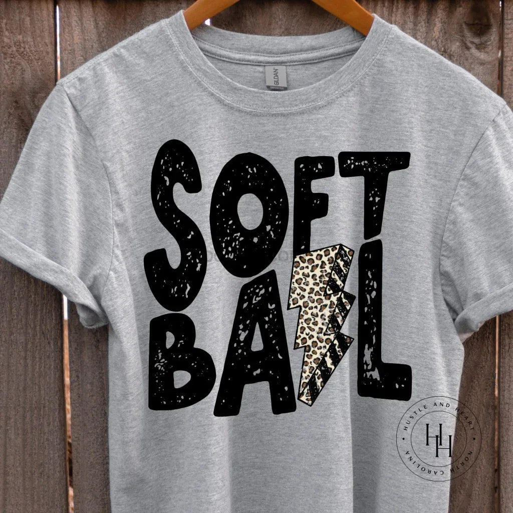 Softball Lightning Bolt Graphic Tee - Merch Girls