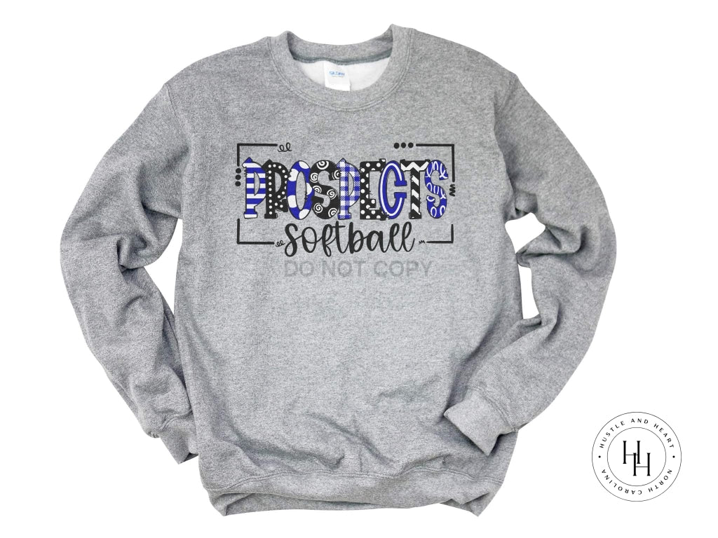 Softball Prospects Doodle Graphic Tee Youth Small / Unisex Sweatshirt