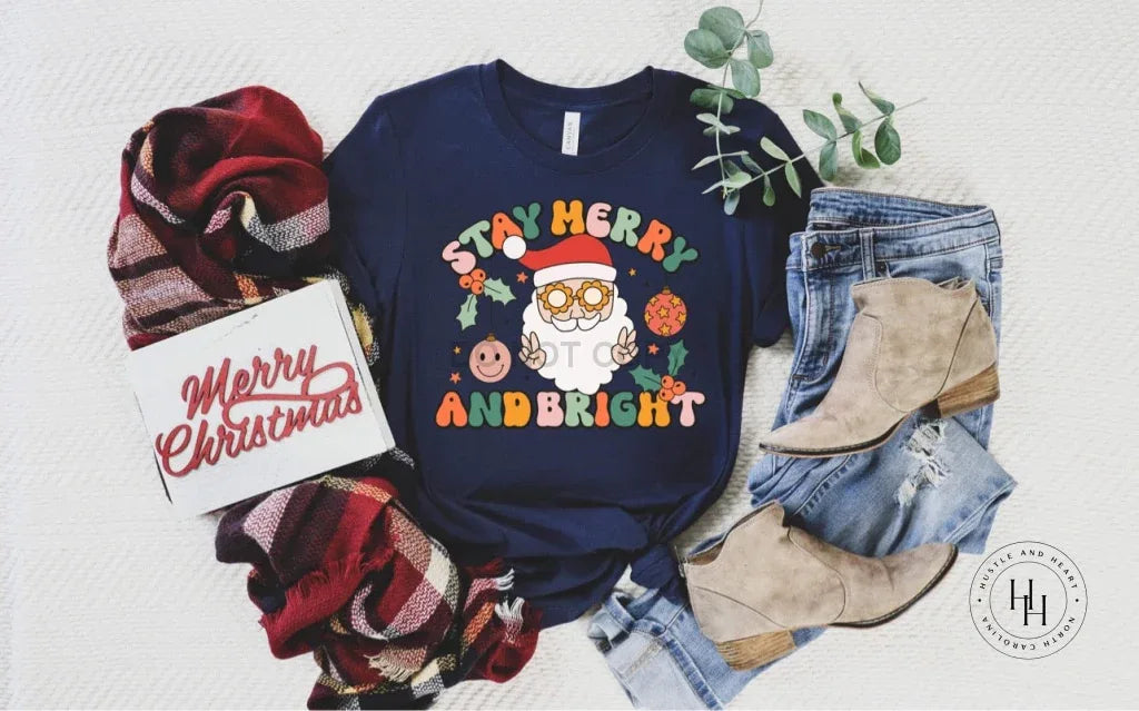 Stay Merry and Bright Graphic Tee - Merch Girls