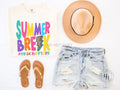 Summer Break Lightning Bolt Graphic Tee - Merch Girls