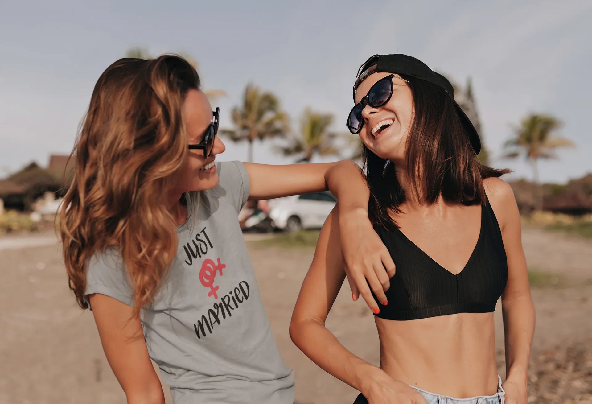 Just Married Female/Female Graphic Tee - Merch Girls