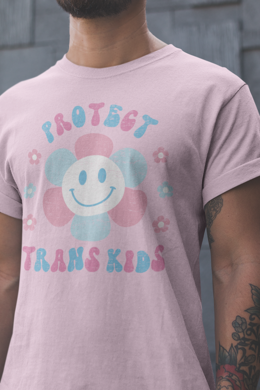 Protect Trans Kids Preppy Graphic Tee