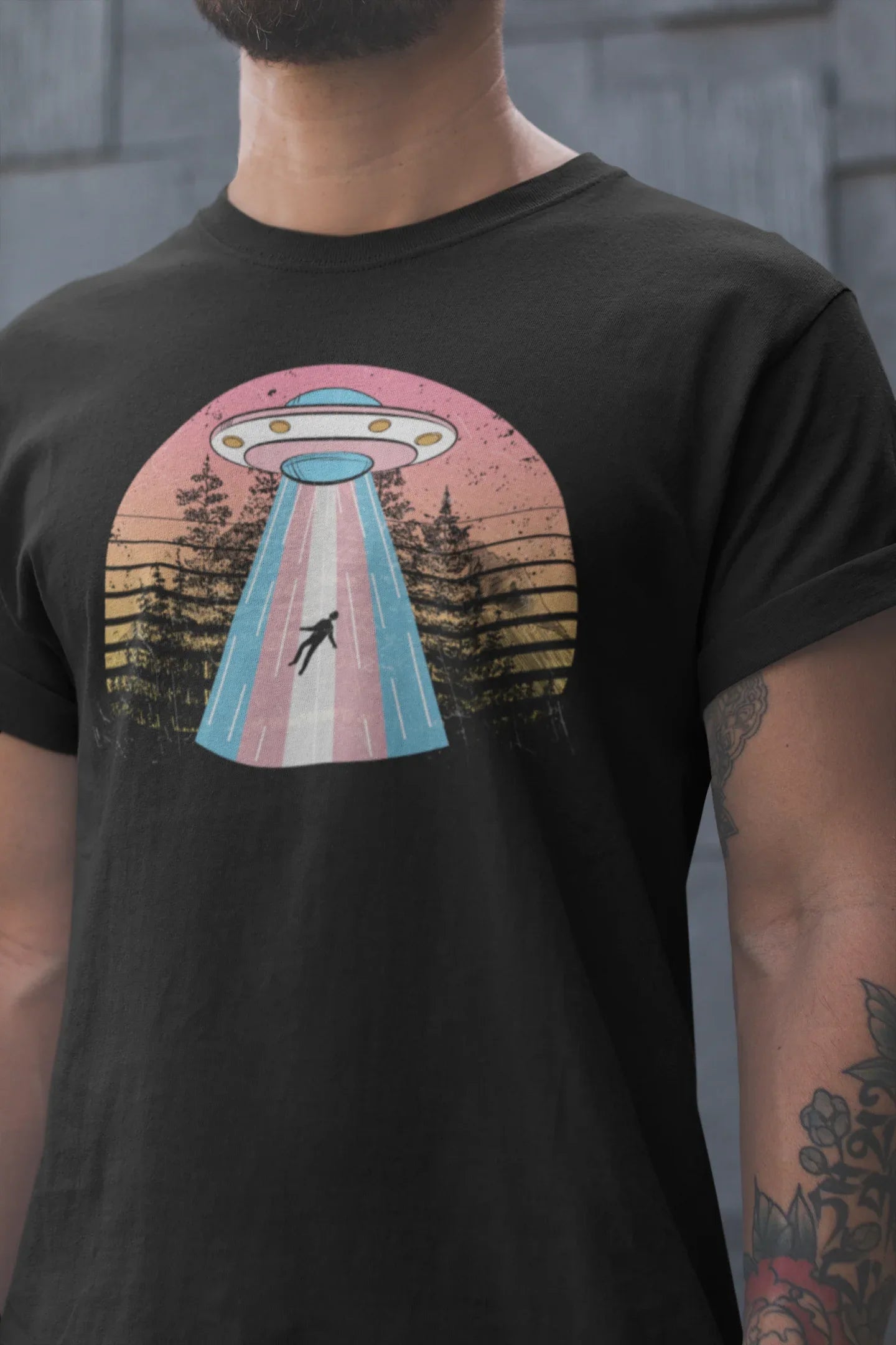 Trans UFO Graphic Tee - Merch Girls