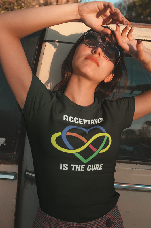 Acceptance is the Cure Neurodiversity Autism Graphic Tee