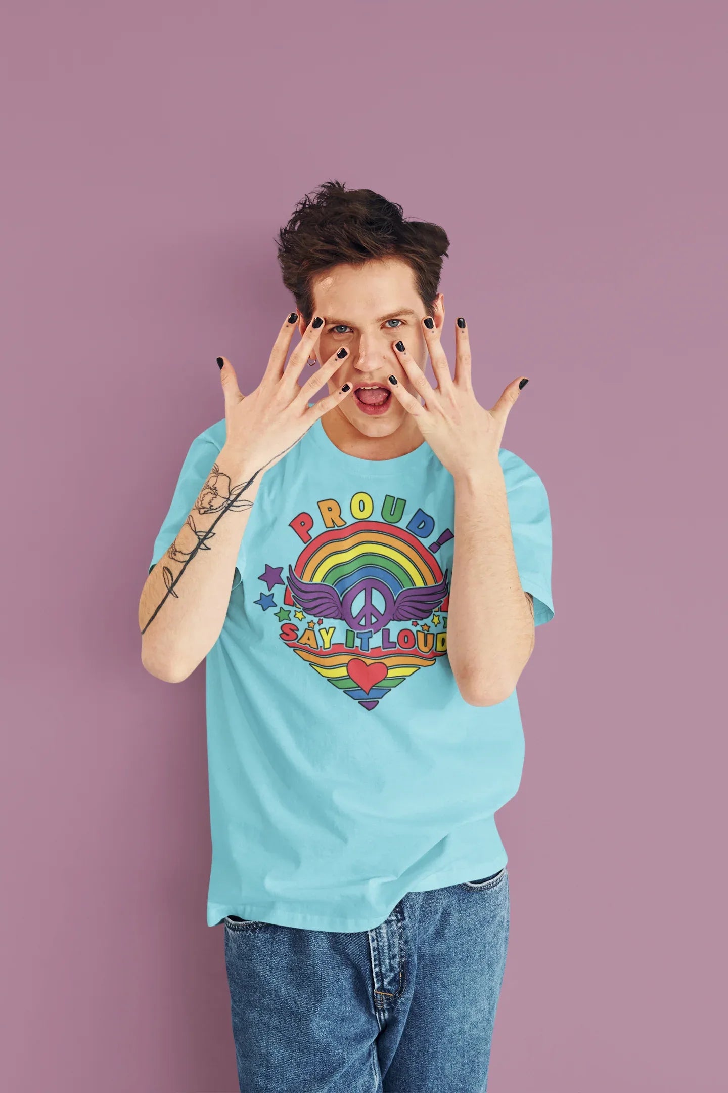 LOUD Say It Proud Pride Graphic Tee - Merch Girls