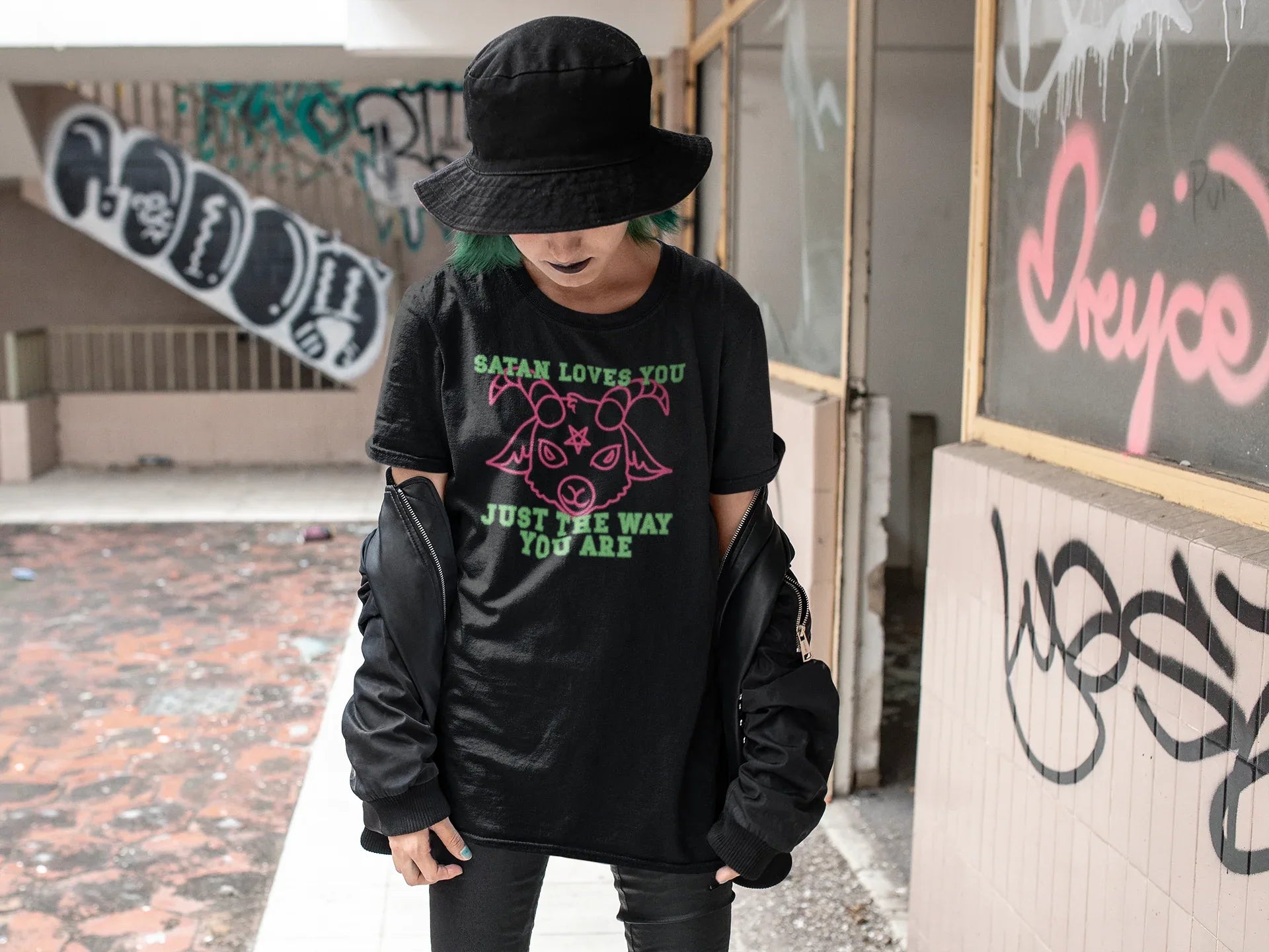 Satan Loves You Just the Way You Are Graphic Tee - Merch Girls