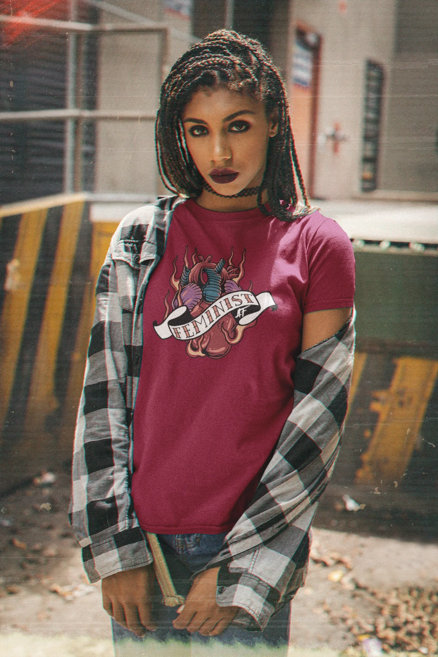 Bleeding Heart Feminist Graphic Tee - Merch Girls